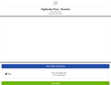 Tablet Screenshot of highlanderpizzaroanoke.com